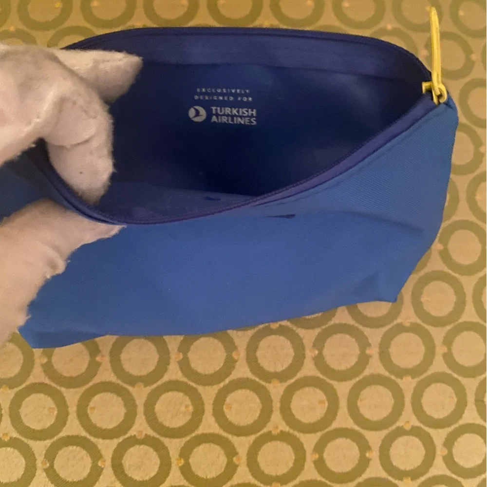 Mandarina Duck blue cosmetic pouch with zipper